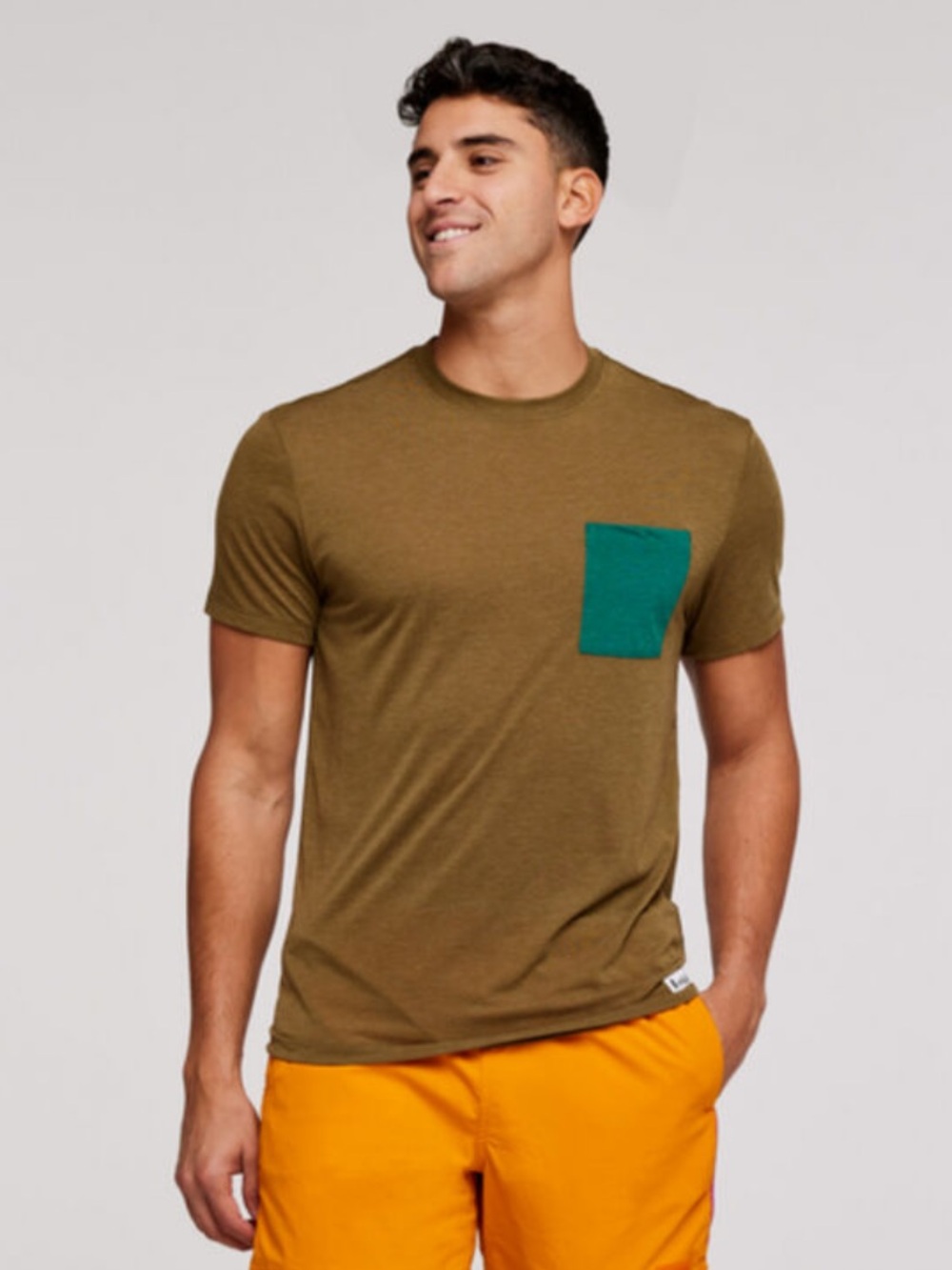 Cotopaxi Men’s Paseo Travel Pocket Tee Shirt Green Blue